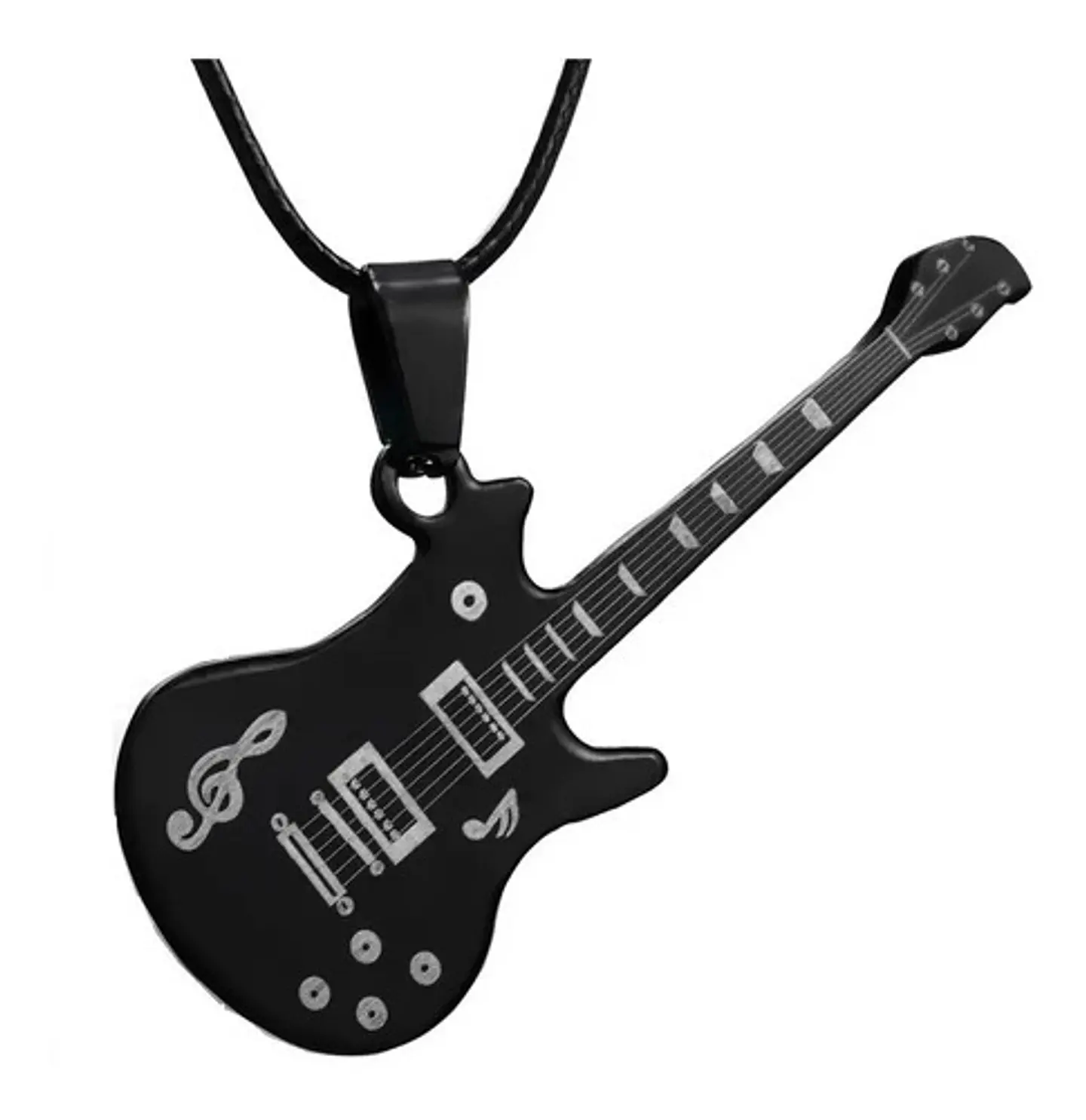 Collar Guitarra Eléctrica Rock Hombre + Bolsa Regalo Joyas 1