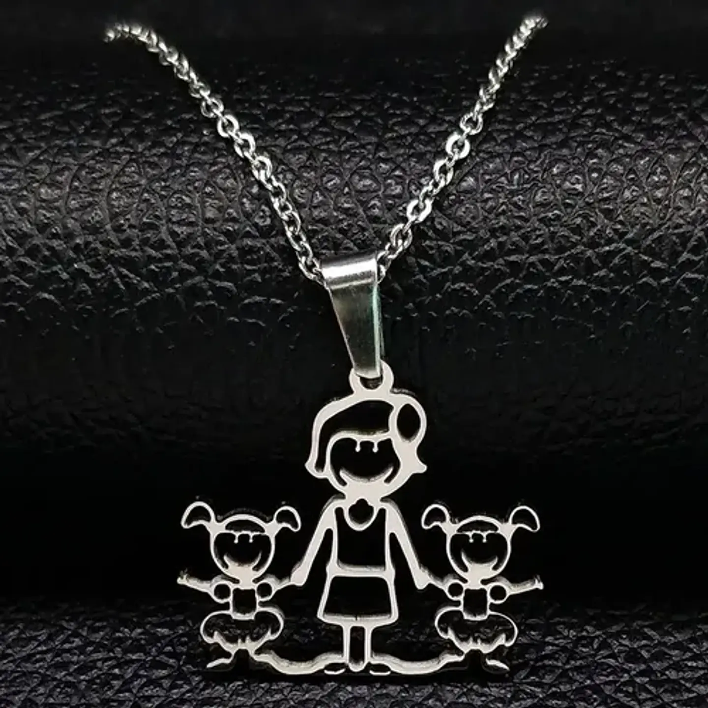 Collar Familia Mamá Hijas + Caja Regalo Joyas 2
