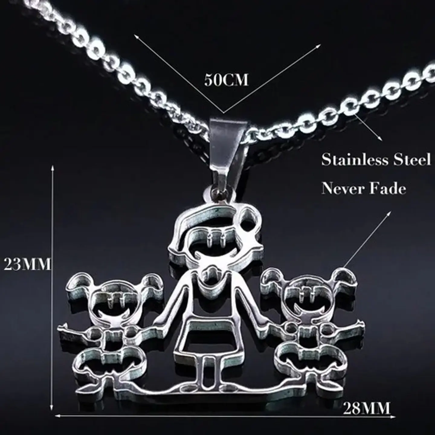 Collar Familia Mamá Hijas + Caja Regalo Joyas 4