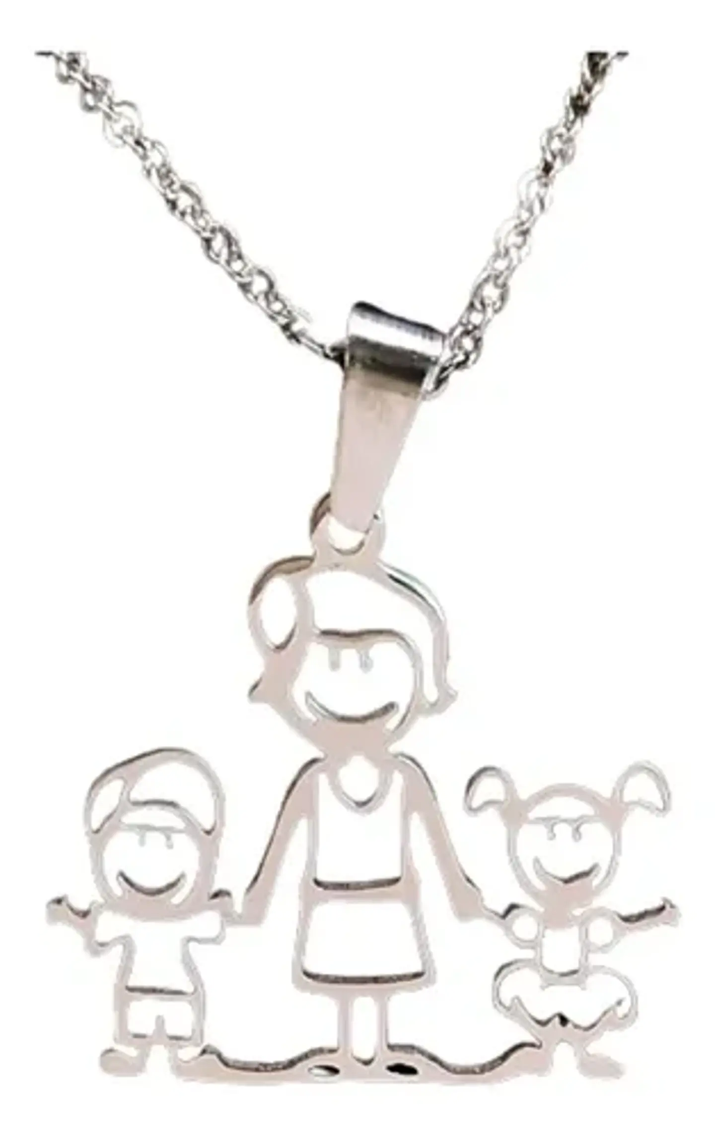 Collar Familia Mamá Hijo Hija + Caja Regalo Joyas 1