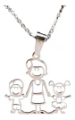 Collar Familia Mamá Hijo Hija + Caja Regalo Joyas - Miniatura 1