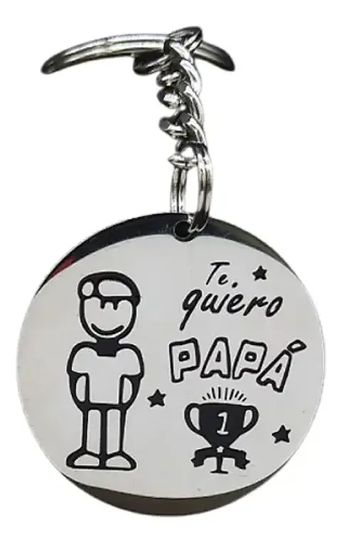 Llavero Regalo Papá Día Del Padre + Bolsa Terciopelo Joyas