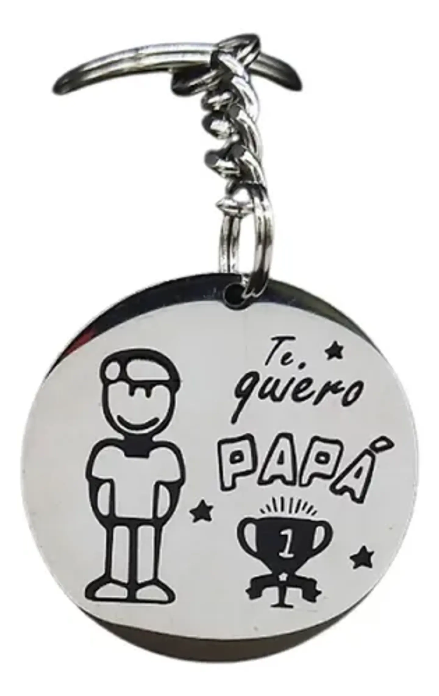 Llavero Regalo Papá Día Del Padre + Bolsa Terciopelo Joyas 1
