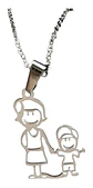 Collar Familia Mamá Hijo + Caja Regalo Joyas - Miniatura 1