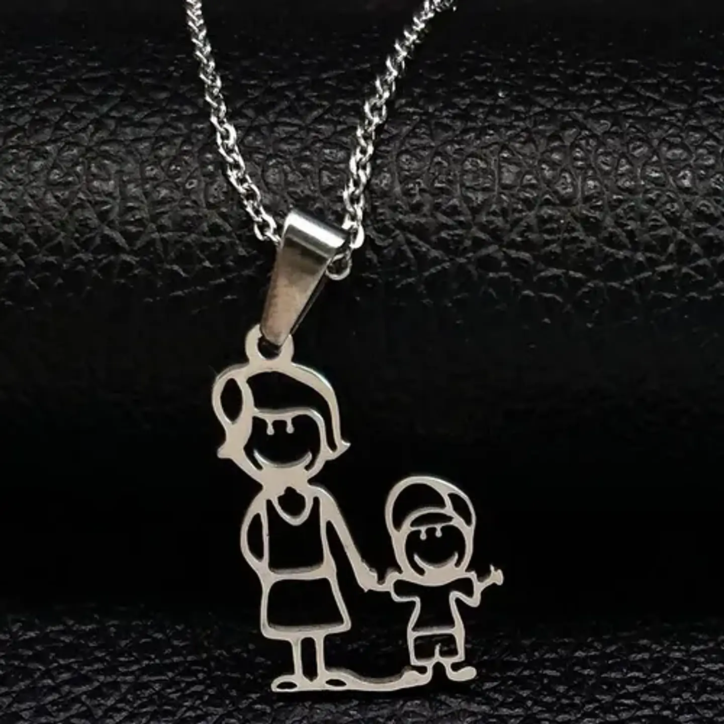 Collar Familia Mamá Hijo + Caja Regalo Joyas 2