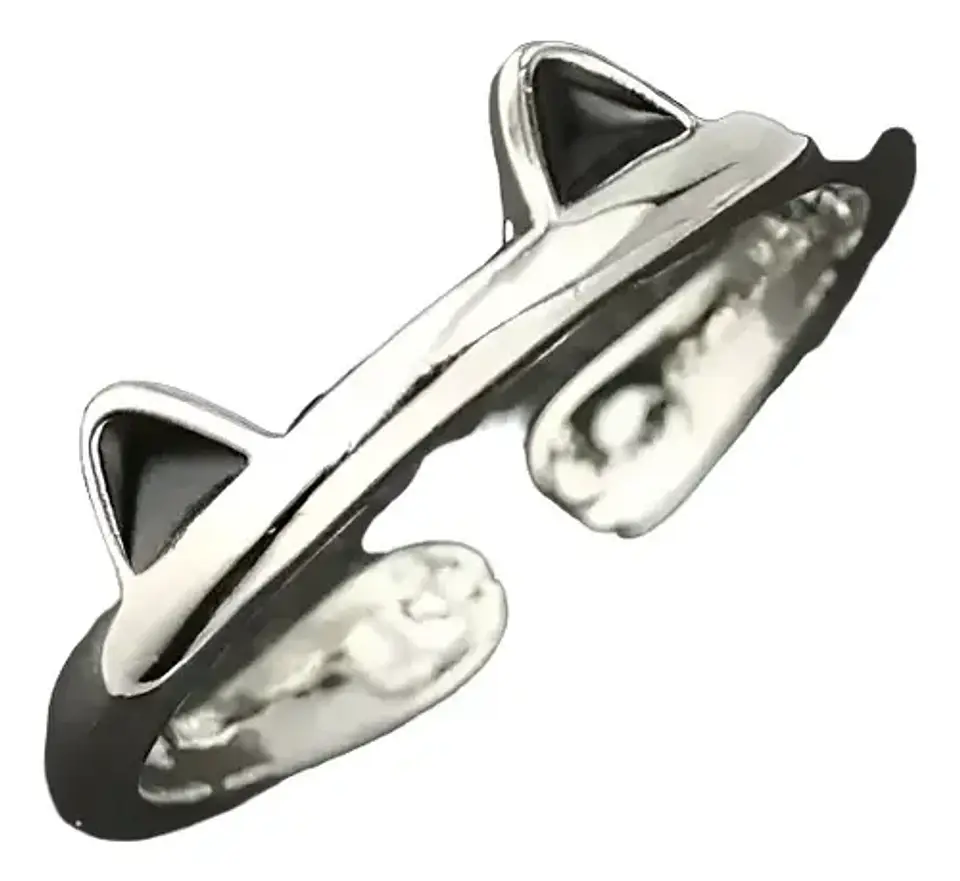 Anillo Ajustable Orejas Gato + Caja Terciopelo Regalo 4