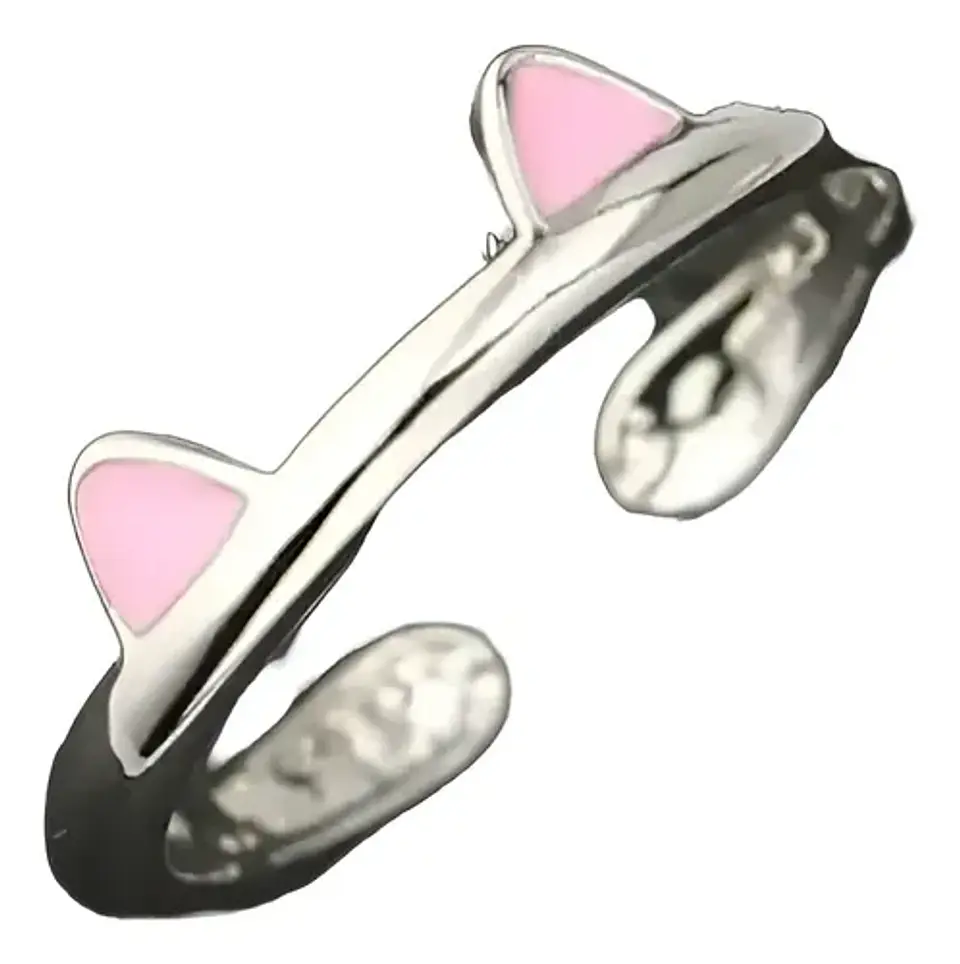 Anillo Ajustable Orejas Gato + Caja Terciopelo Regalo 9