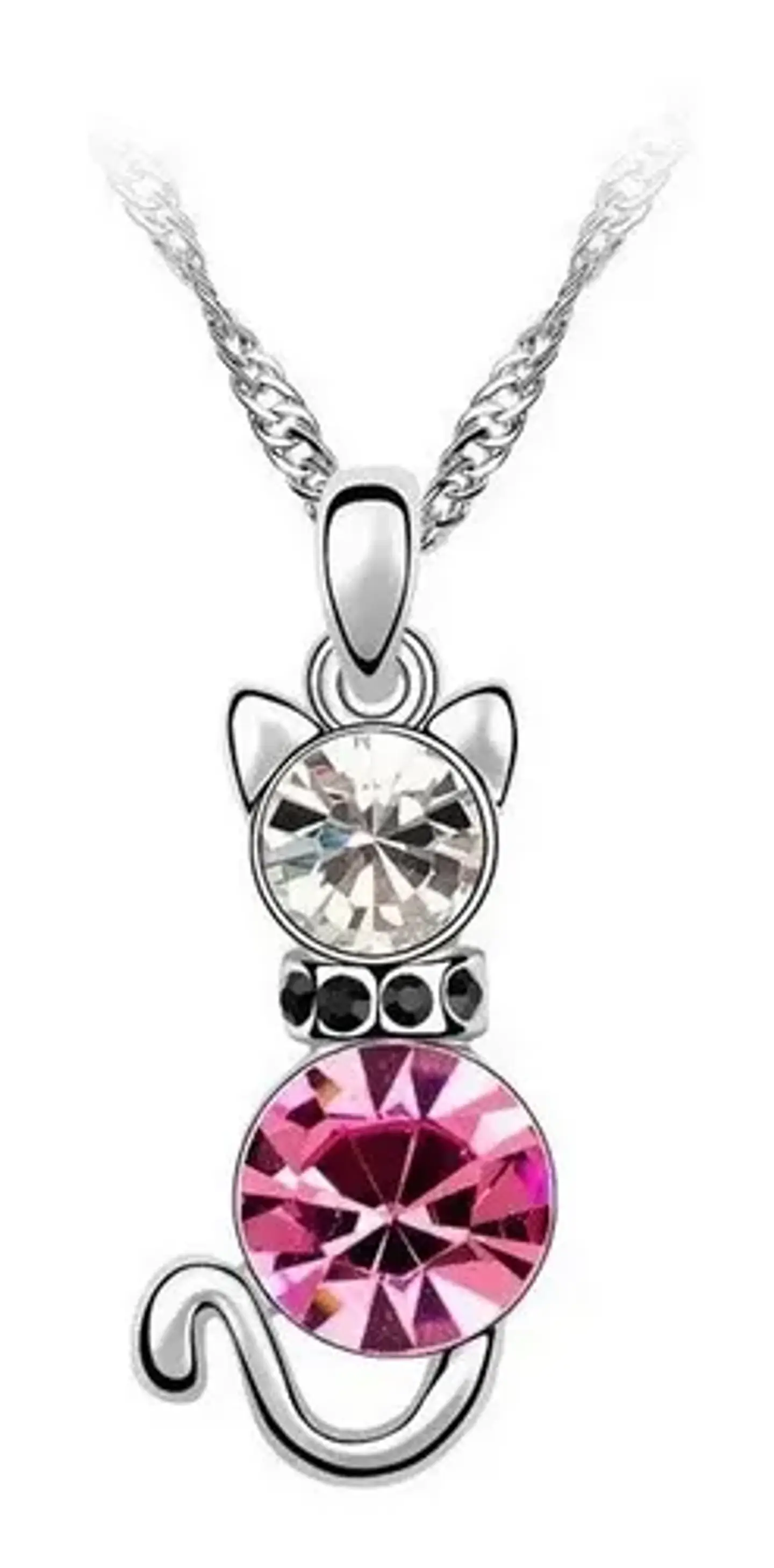 Collar Gato Cristal Mujer Niña + Caja Regalo Joyas  4