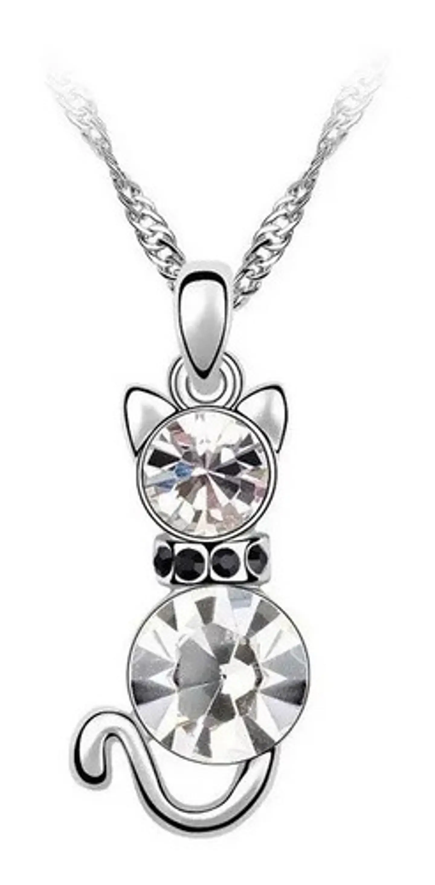 Collar Gato Cristal Mujer Niña + Caja Regalo Joyas  7