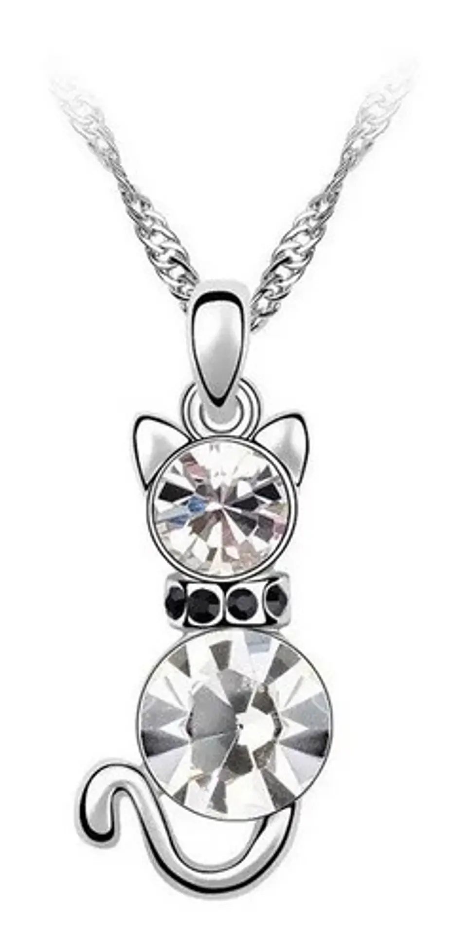 Collar Gato Cristal Mujer Niña + Caja Regalo Joyas  7