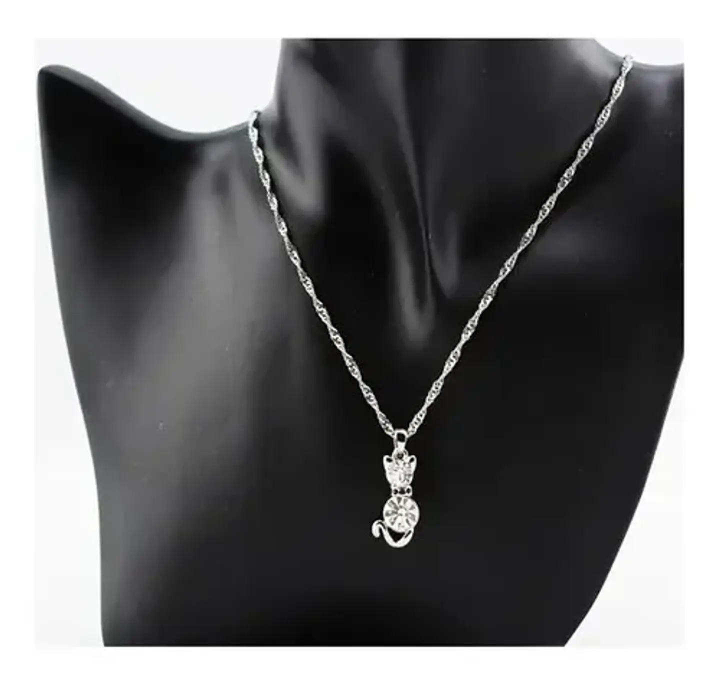 Collar Gato Cristal Mujer Niña + Caja Regalo Joyas  8