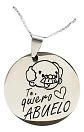 Collar Abuelo Cadena Colgante Grabado + Caja Regalo Joyas - Miniatura 1