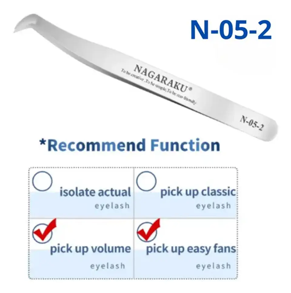 Pinza Extensiones De Pestañas Volumen Nagaraku N-05-2 3