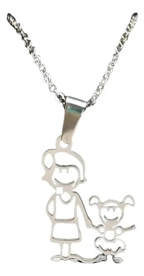 Collar Familia Mamá Hija + Caja Regalo Joyas