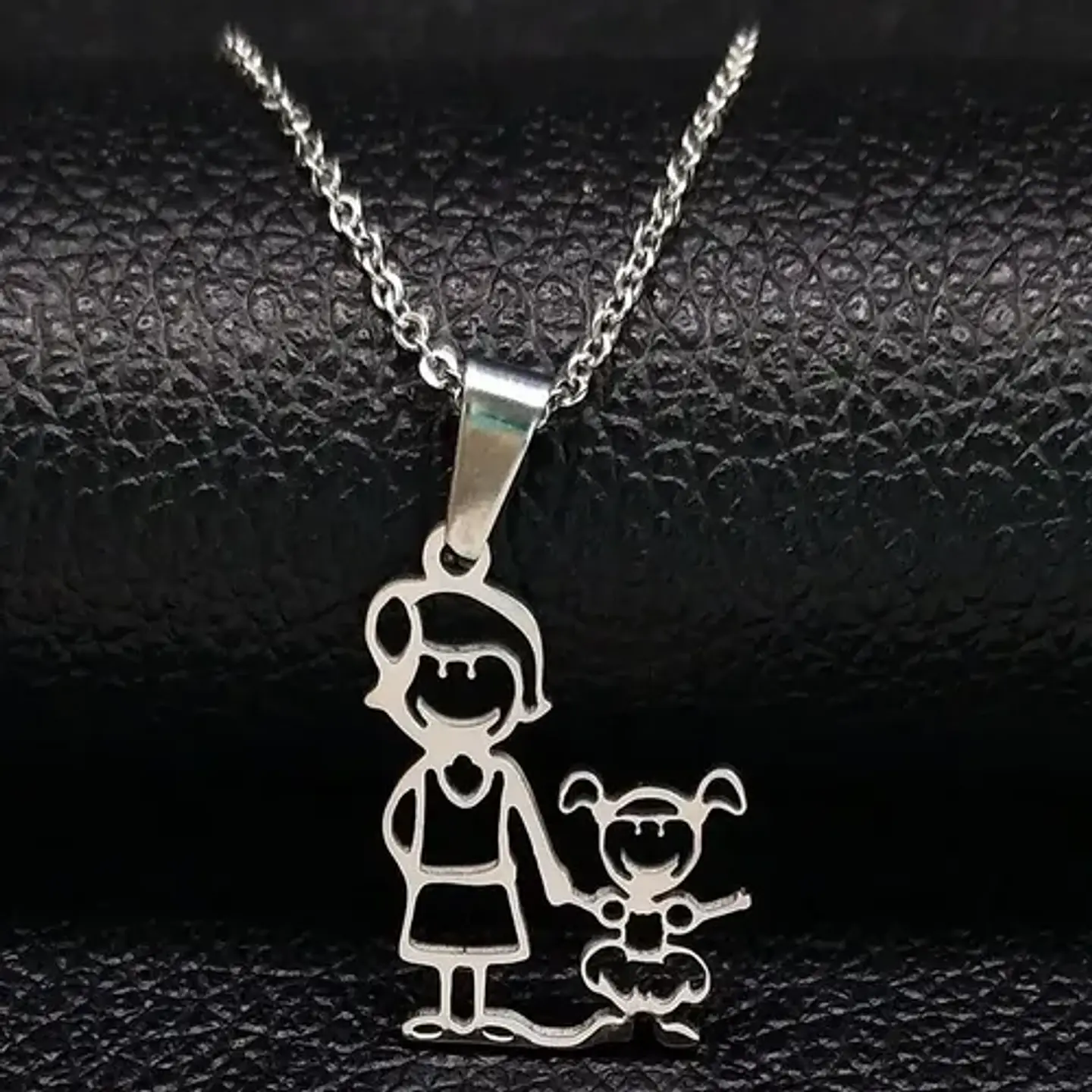 Collar Familia Mamá Hija + Caja Regalo Joyas 2