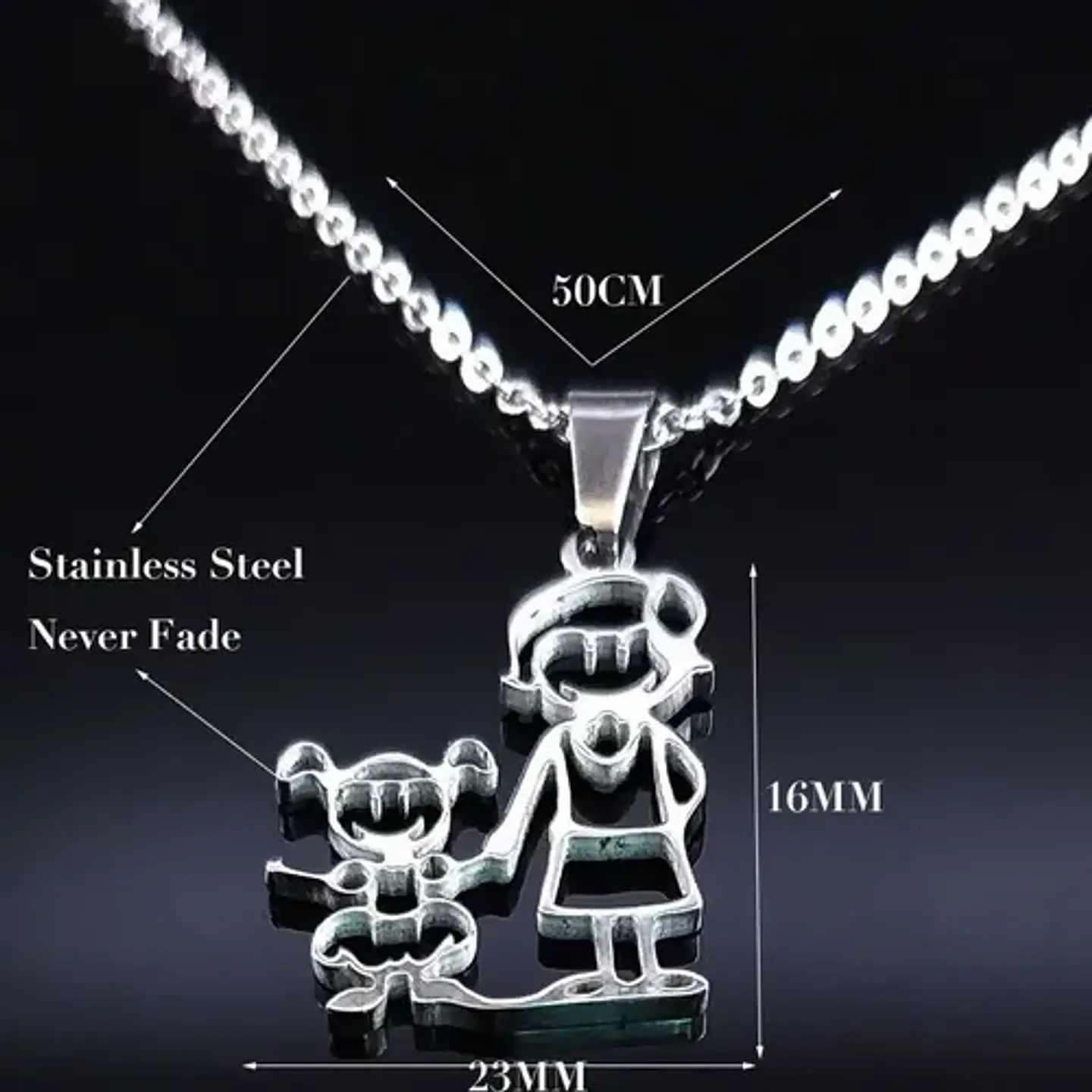Collar Familia Mamá Hija + Caja Regalo Joyas 4
