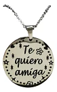 Collar Amigas Cadena Colgante Grabado + Caja Regalo Joyas - Miniatura 1