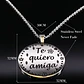 Collar Amigas Cadena Colgante Grabado + Caja Regalo Joyas - Miniatura 3
