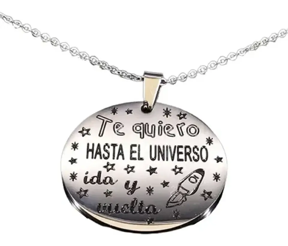 Cadena Y Colgante Familia Amigo Hijo Padres + Caja Regalo 1