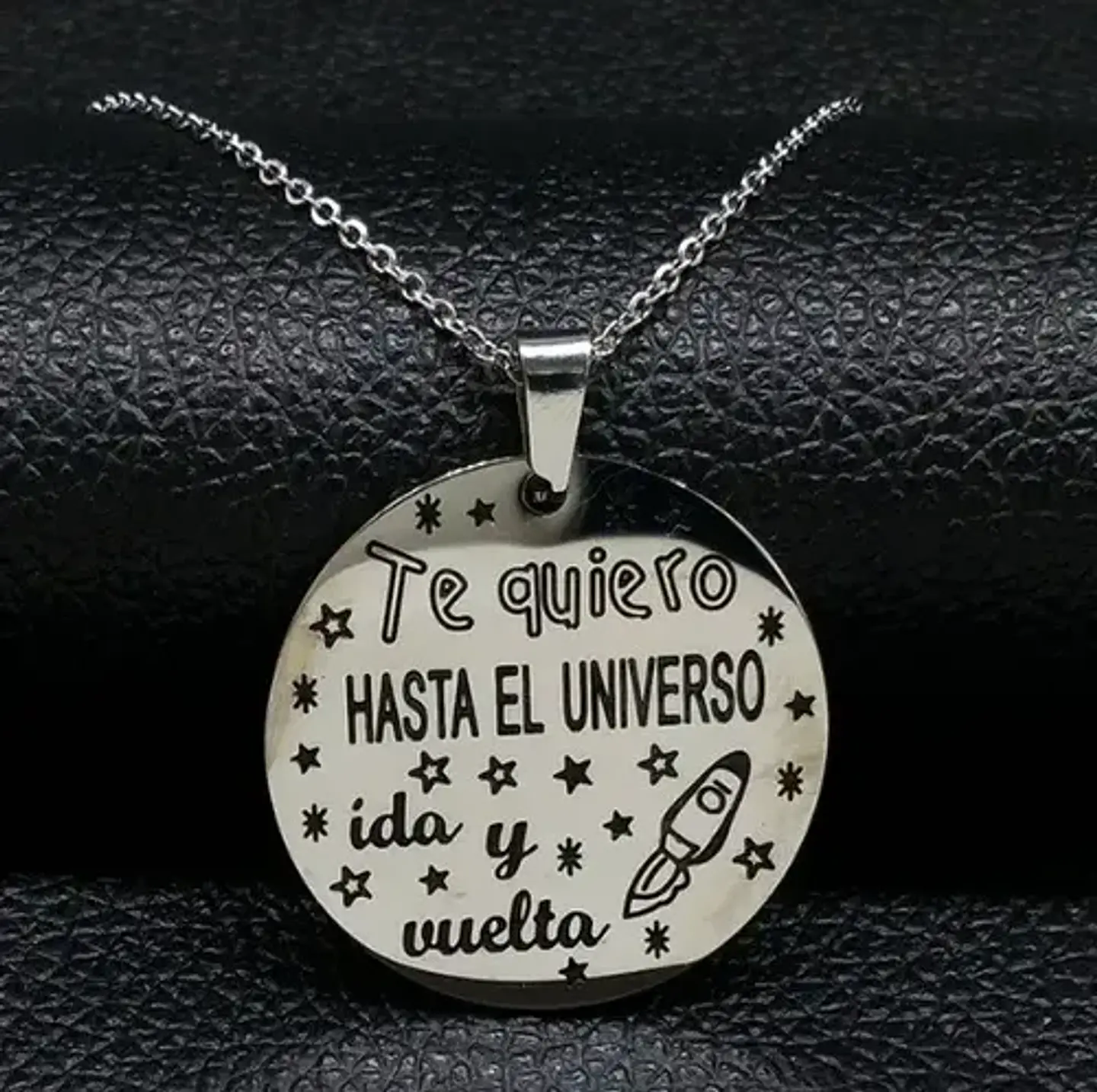Cadena Y Colgante Familia Amigo Hijo Padres + Caja Regalo 2