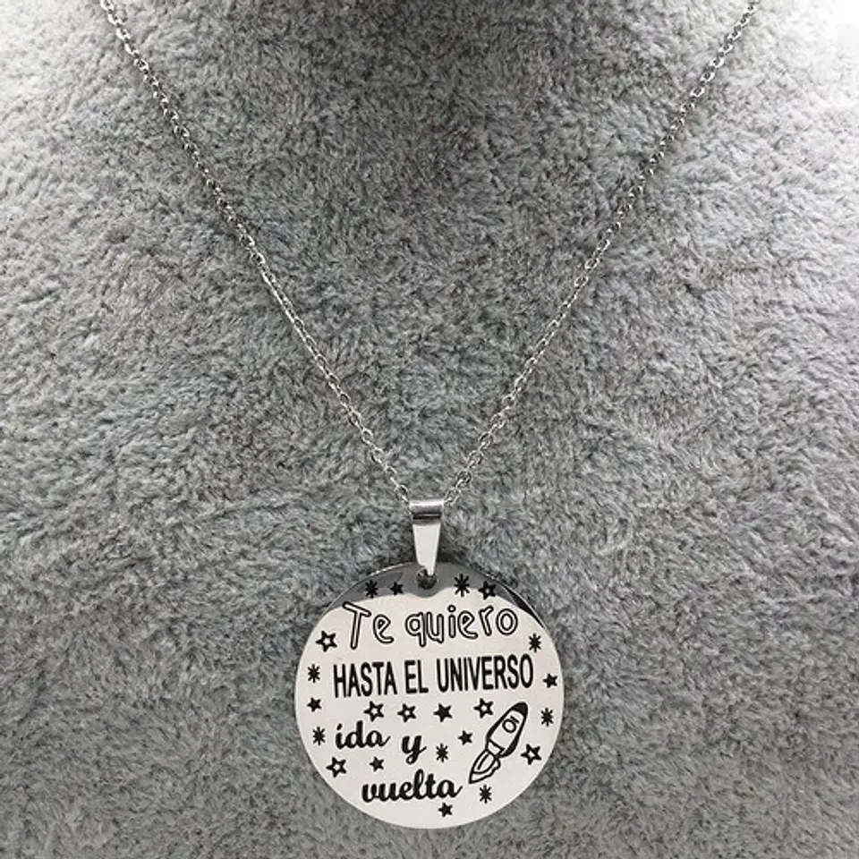 Cadena Y Colgante Familia Amigo Hijo Padres + Caja Regalo 3