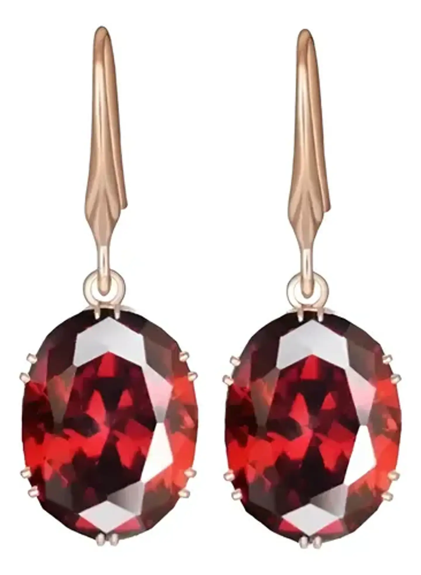 Aros Cristal Rojo Circonita Mujer + Bolsa Regalo Joyas 1