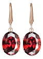 Aros Cristal Rojo Circonita Mujer + Bolsa Regalo Joyas - Miniatura 1