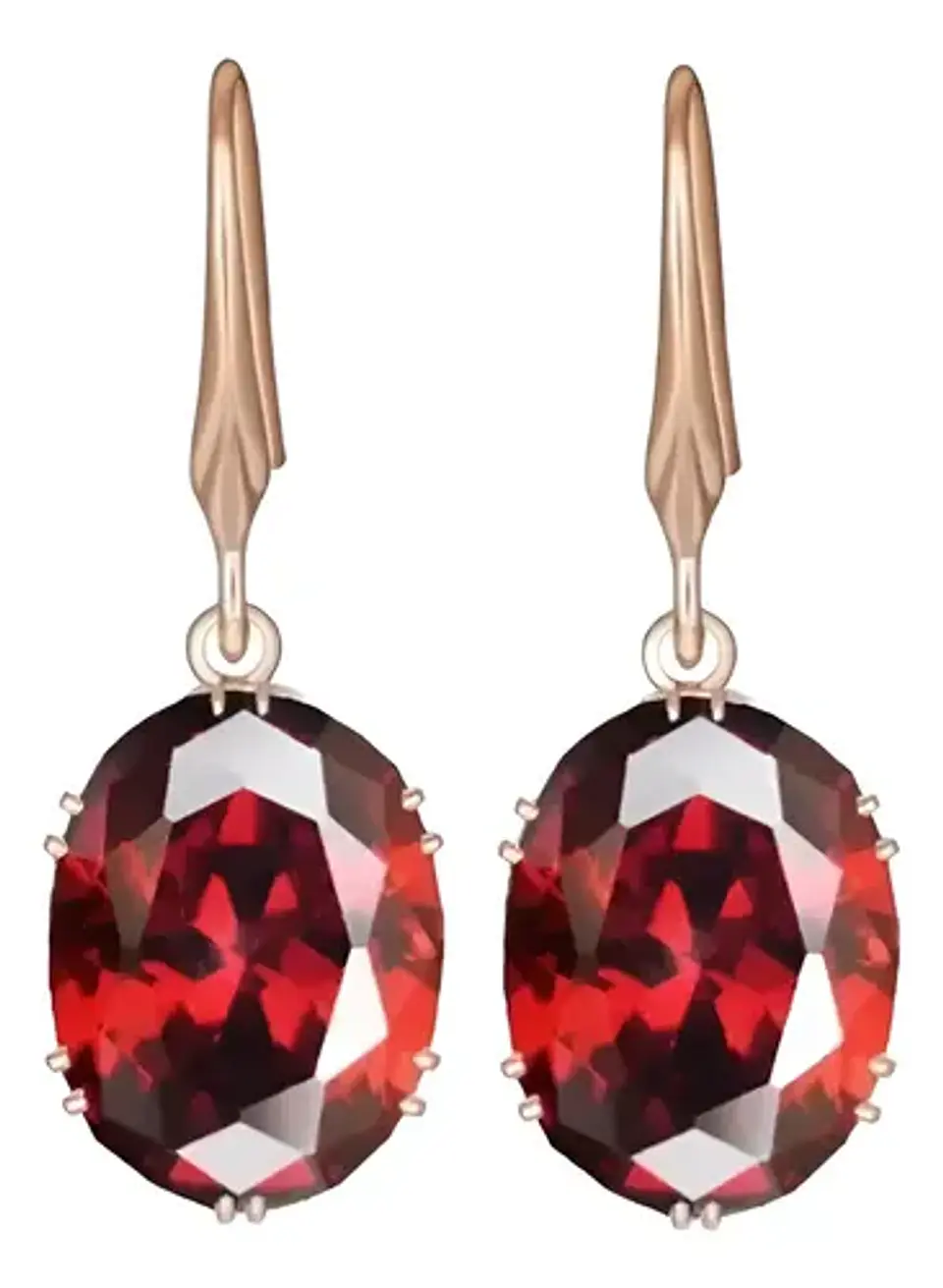 Aros Cristal Rojo Circonita Mujer + Bolsa Regalo Joyas 1