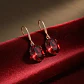 Aros Cristal Rojo Circonita Mujer + Bolsa Regalo Joyas - Miniatura 3