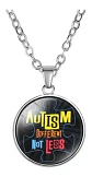 Collar Cadena Colgante Tea Autismo + Caja Regalo Joyas - Miniatura 1