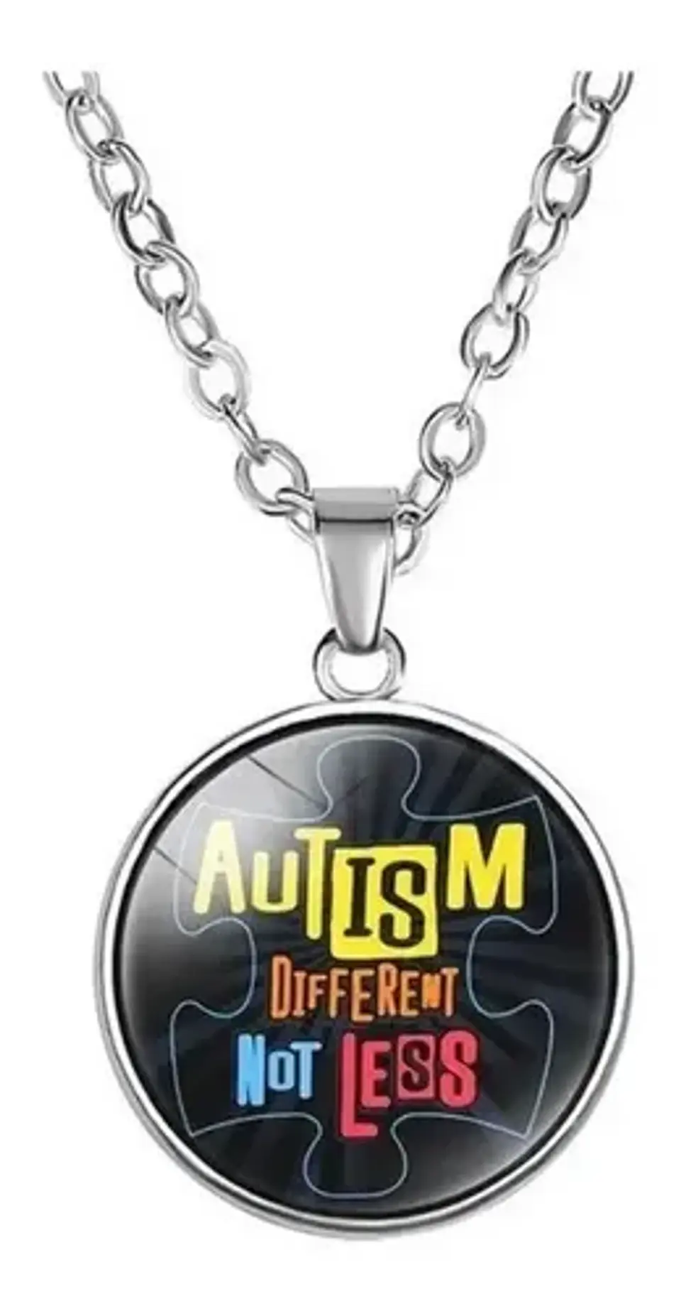 Collar Cadena Colgante Tea Autismo + Caja Regalo Joyas 1