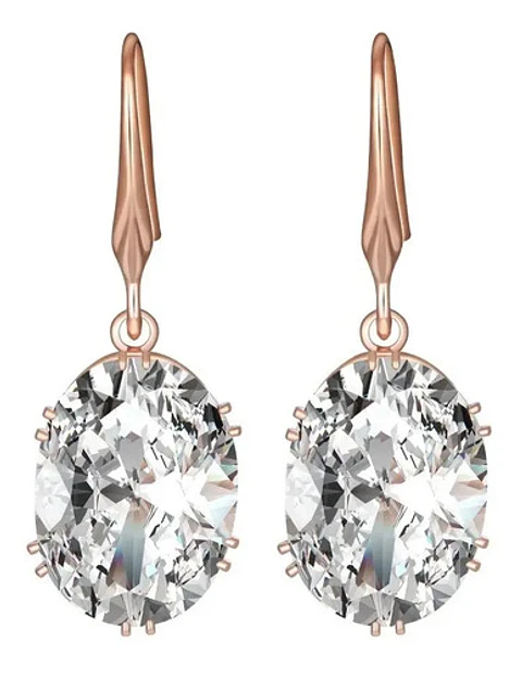 Aros Cristal Circonita Mujer + Bolsa Regalo Joyas
