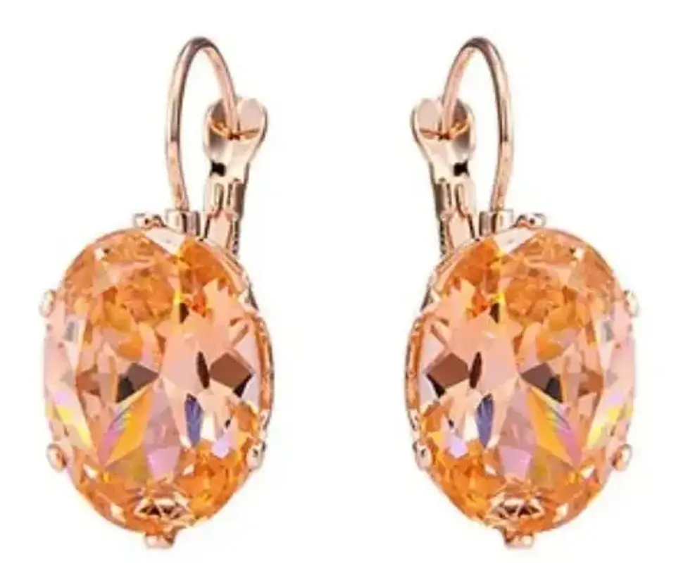 Aros Cristal Circonita Mujer + Bolsa Regalo Joyas 10