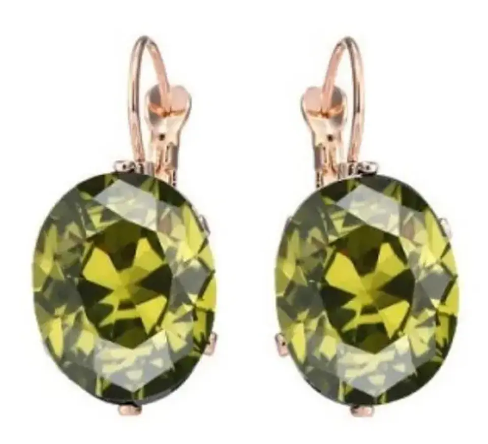Aros Cristal Circonita Mujer + Bolsa Regalo Joyas 16