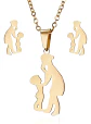 Conjunto Cadena Colgante Aros Madre E Hijo + Caja Regalo - Miniatura 1