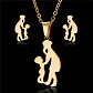 Conjunto Cadena Colgante Aros Madre E Hijo + Caja Regalo - Miniatura 2