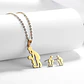 Conjunto Cadena Colgante Aros Madre E Hijo + Caja Regalo - Miniatura 3