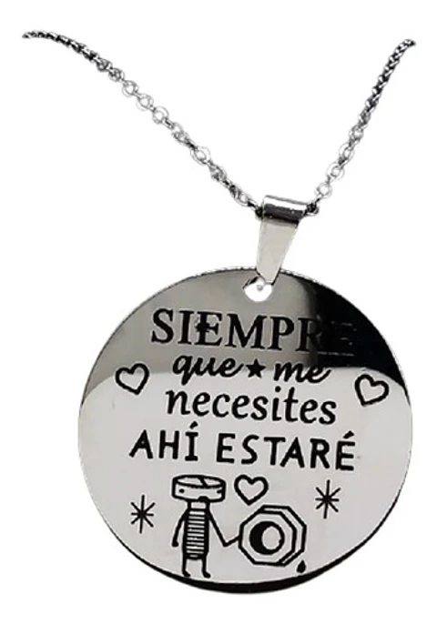 Collar San Valentin Novios + Globo Y Caja Regalo Joyas