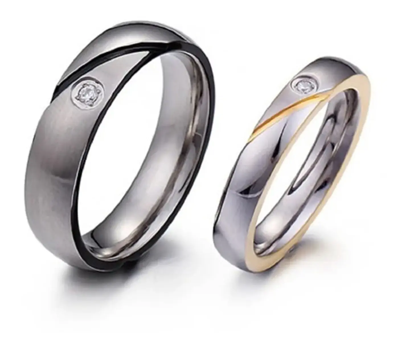 Argollas Anillos Compromiso Novios Ilusión + Caja Regalo 1