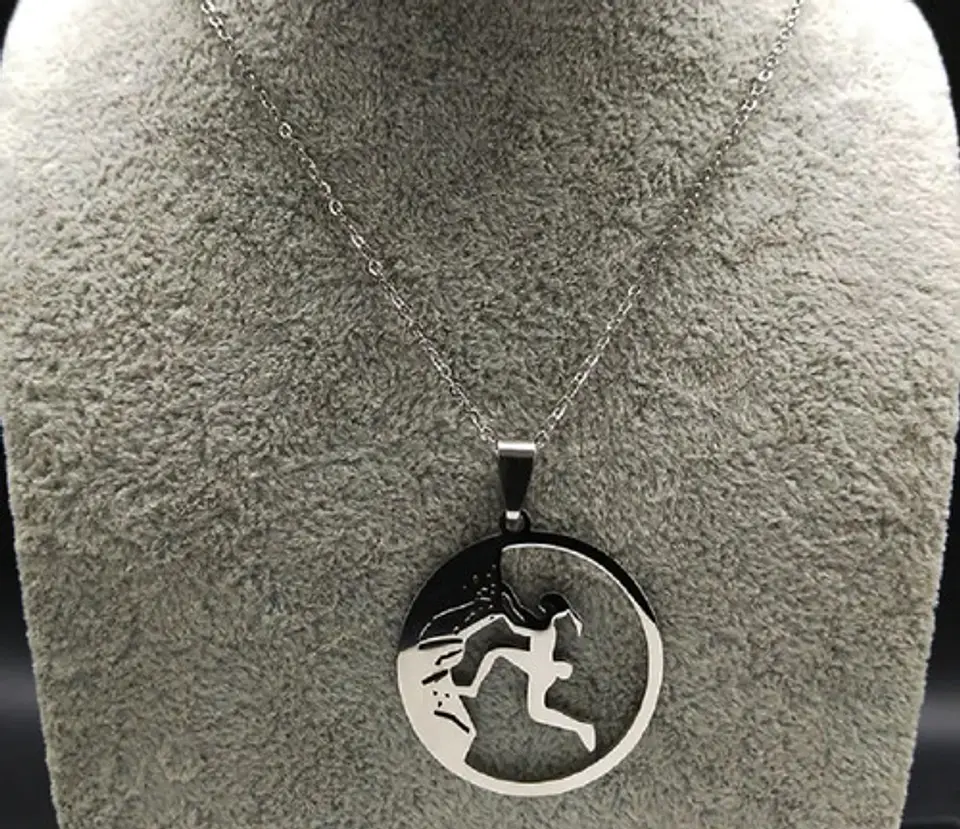 Cadena Colgante Montañismo Andinismo + Caja Regalo Joyas 3