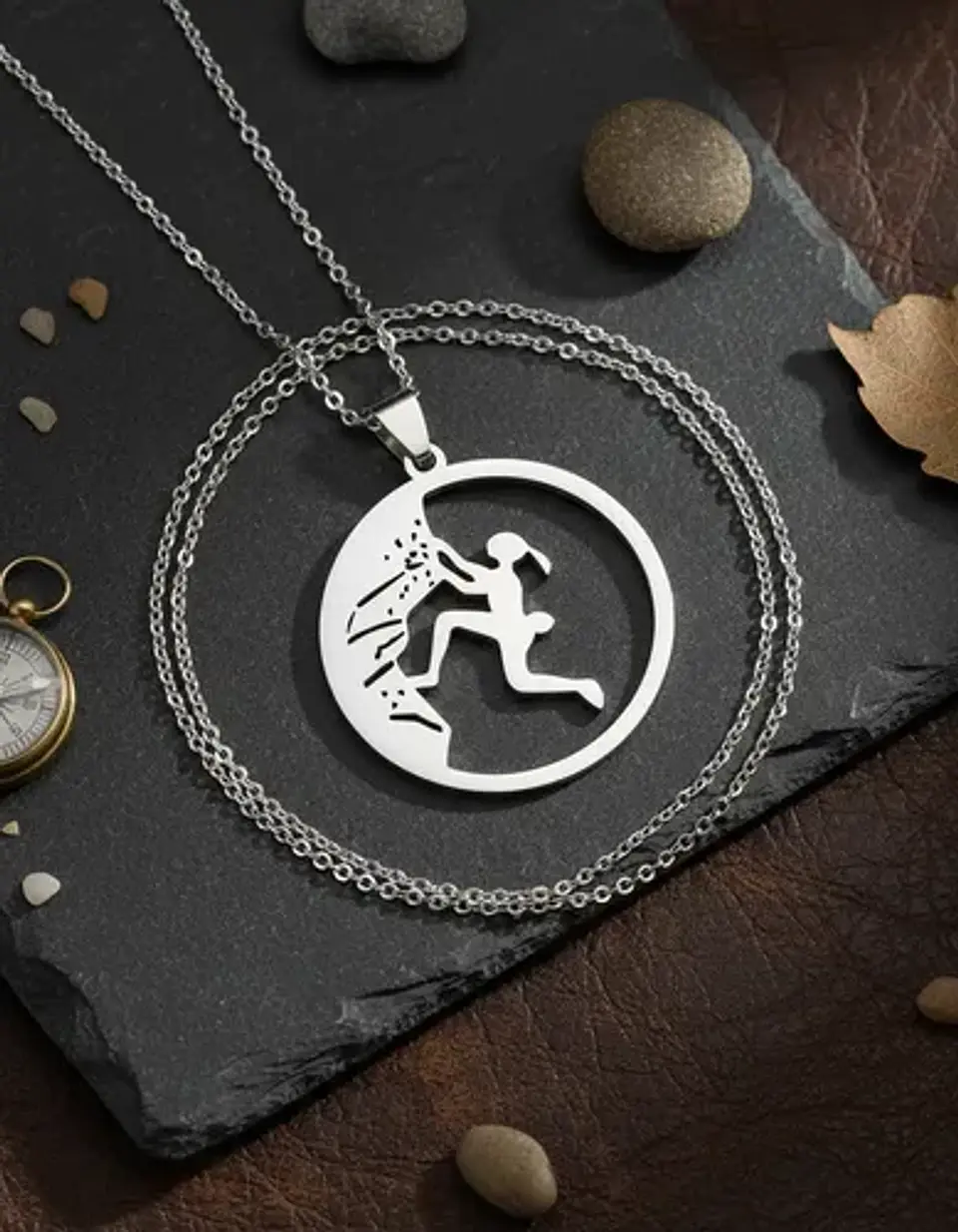 Cadena Colgante Montañismo Andinismo + Caja Regalo Joyas 7