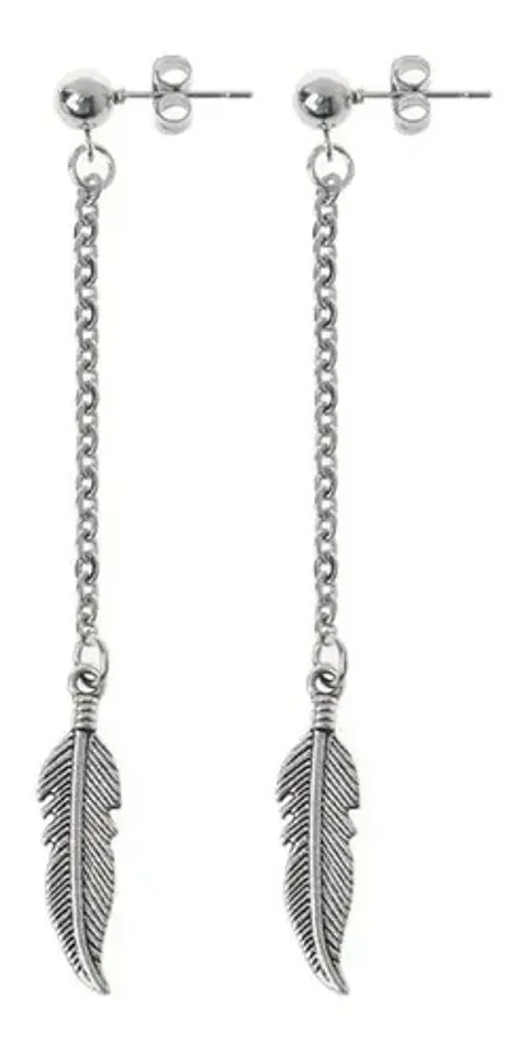 Aros Pluma Pendientes Kpop Bts + Bolsa Regalo Joyas