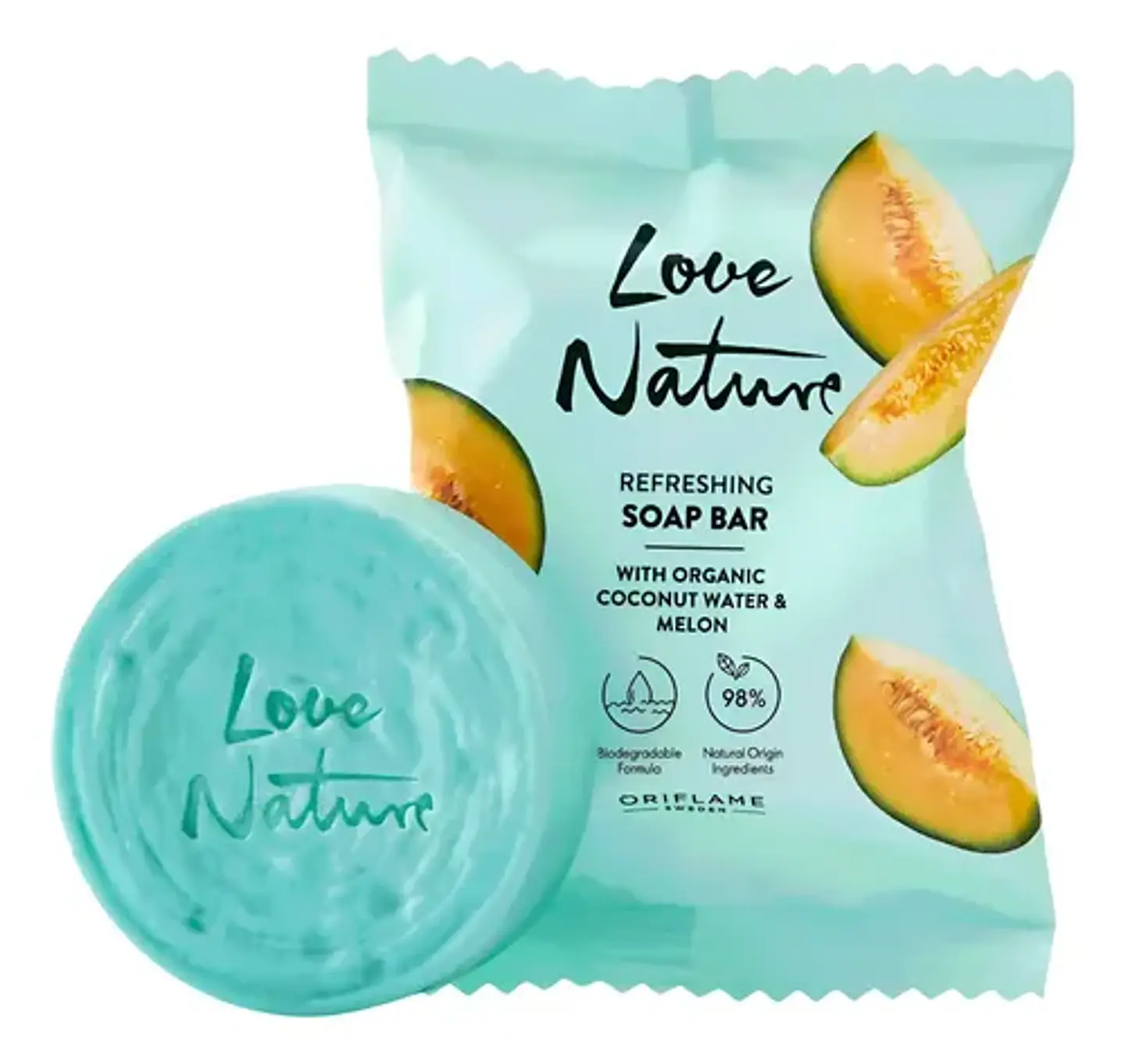 Jabón En Barra Agua De Coco Y Melón Orgánicos Oriflame 1