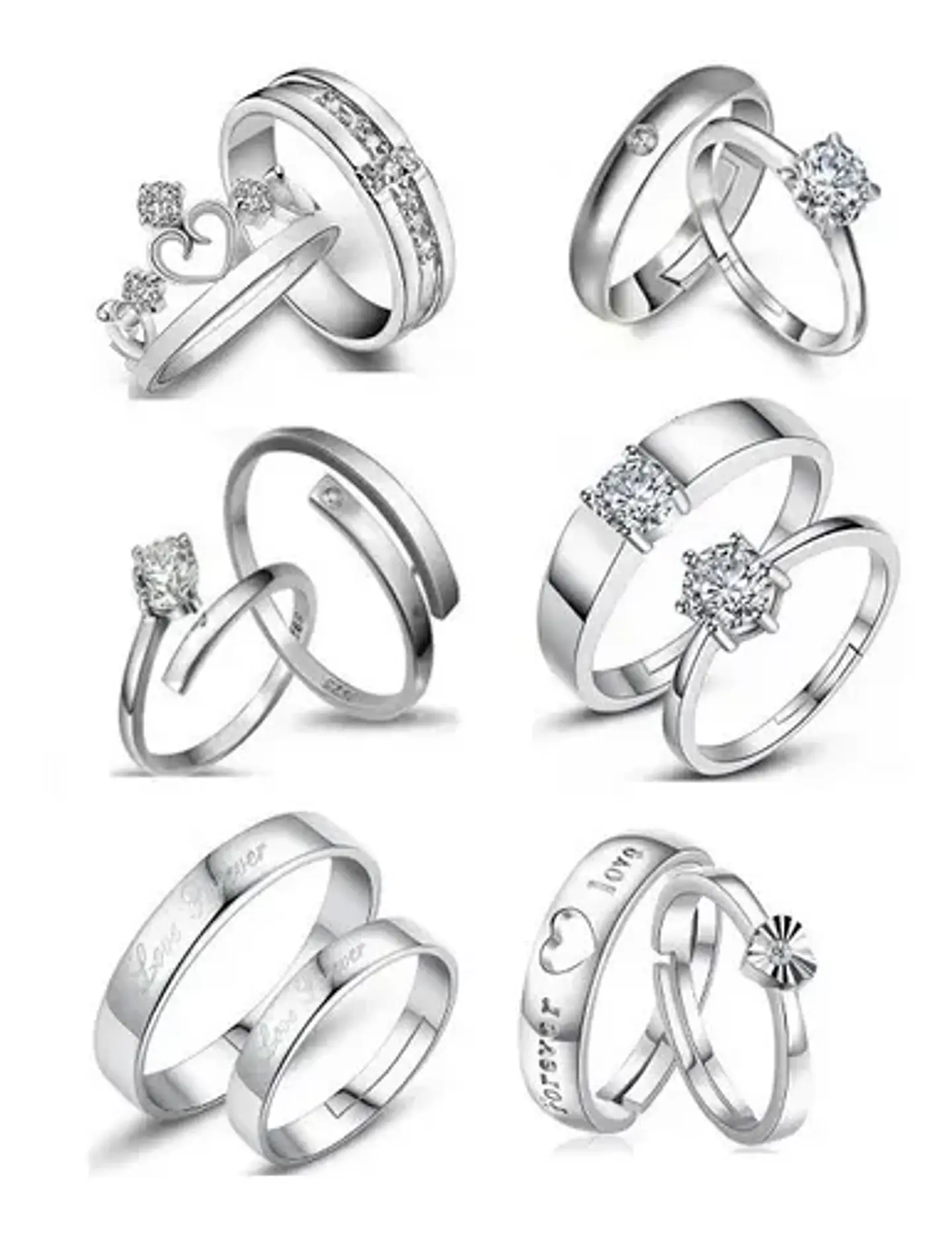 Anillos Ajustables Amor San Valentin + Globo Y Caja Regalo 1
