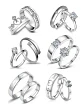 Anillos Ajustables Amor San Valentin + Globo Y Caja Regalo - Miniatura 1