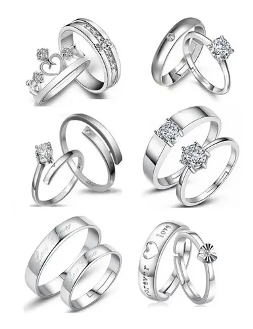 Anillos Ajustables Amor San Valentin + Globo Y Caja Regalo 1