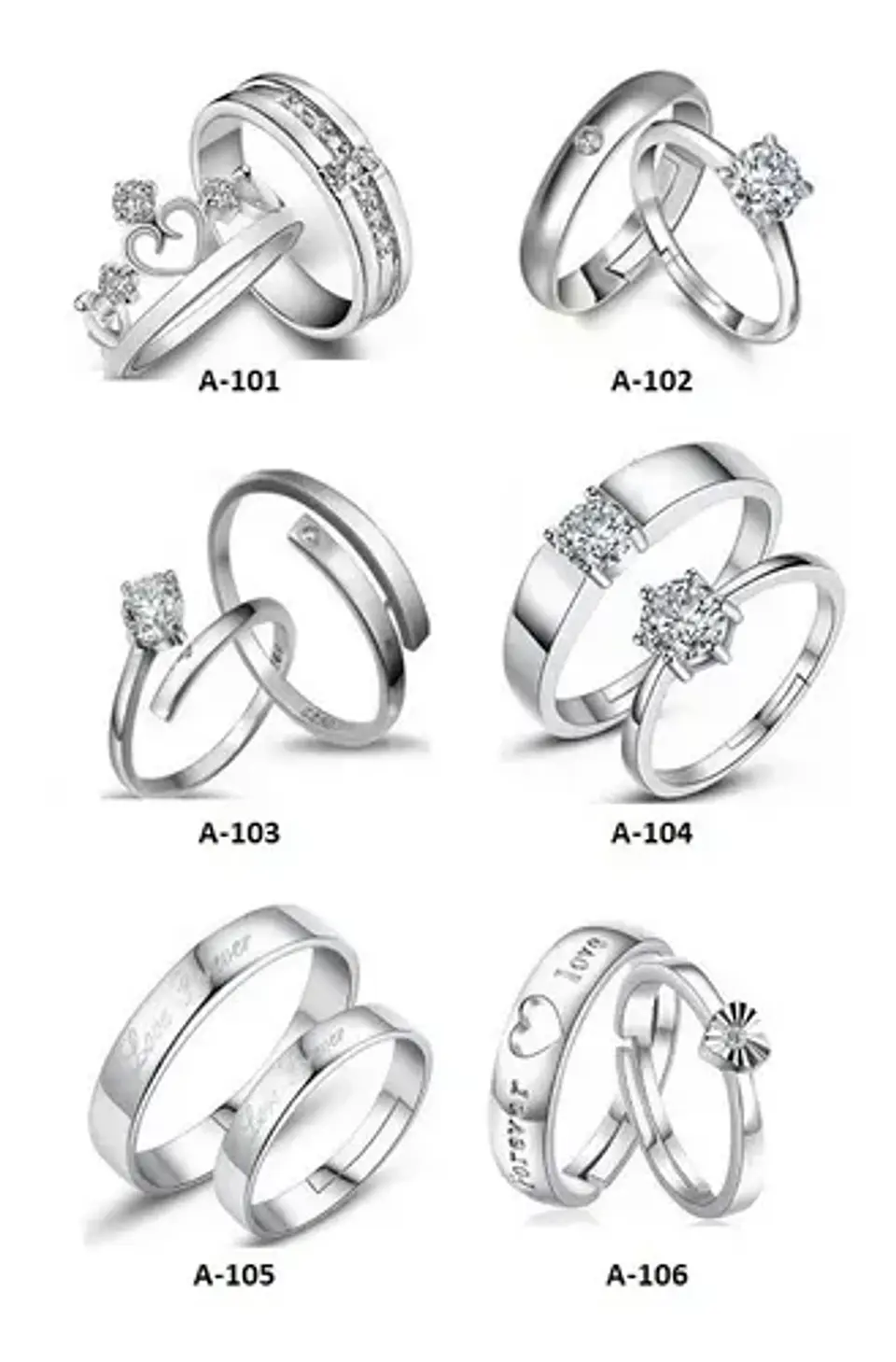 Anillos Ajustables Amor San Valentin + Globo Y Caja Regalo 3