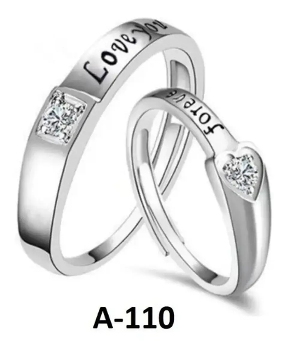Anillos Ajustables Amor San Valentin + Globo Y Caja Regalo 7