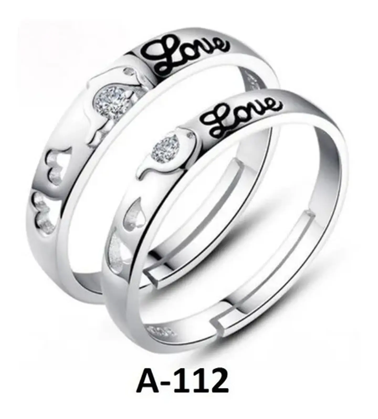 Anillos Ajustables Amor San Valentin + Globo Y Caja Regalo 9
