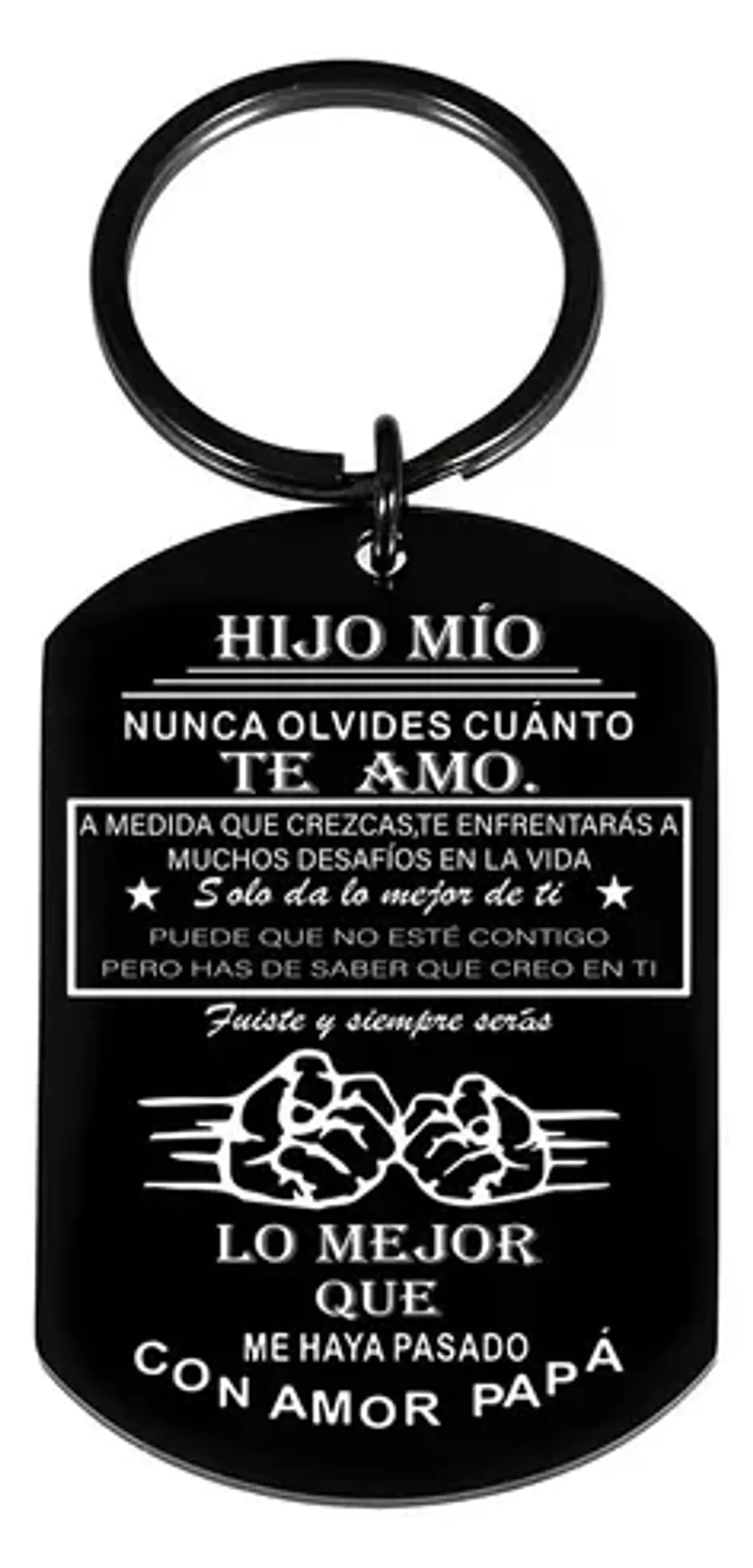 Llavero Regalo Hijo Hombre Niños + Bolsa Terciopelo Joyas 1